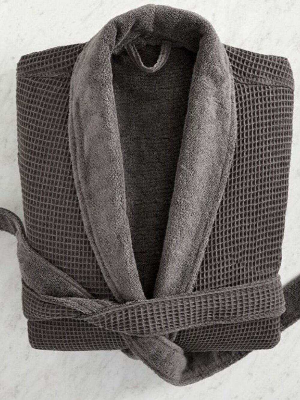 Pottery Barn Waffle Weave Resort Robe - XL Charcoal UNOPENED